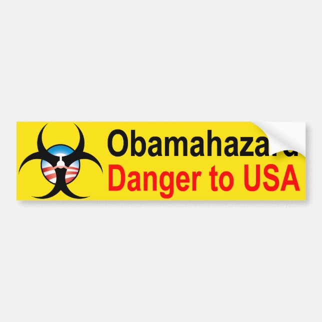 Obama-GefahrenAutoaufkleber Autoaufkleber (Vorne)