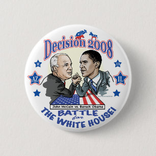 Obama gegen McCain 2008 Button
