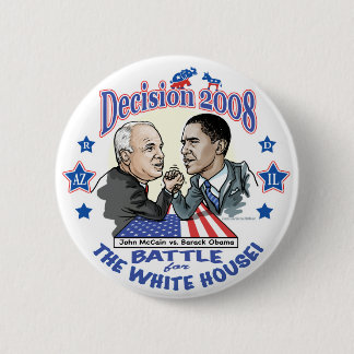 Obama gegen McCain 2008 Button