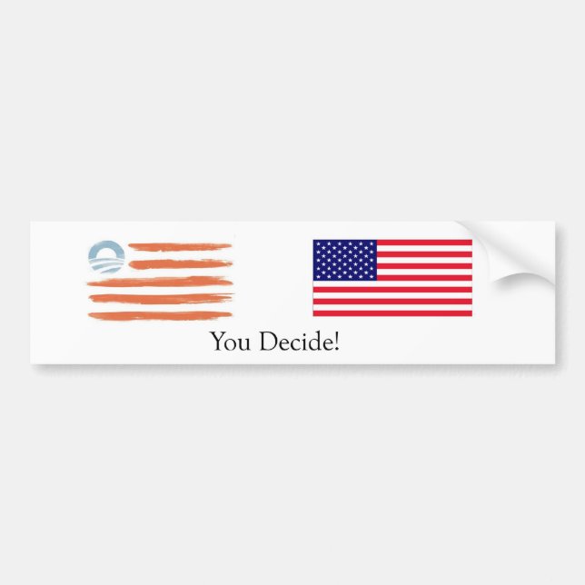 Obama-gegen-Romney Flaggen. Sie entscheiden! Autoaufkleber (Vorne)