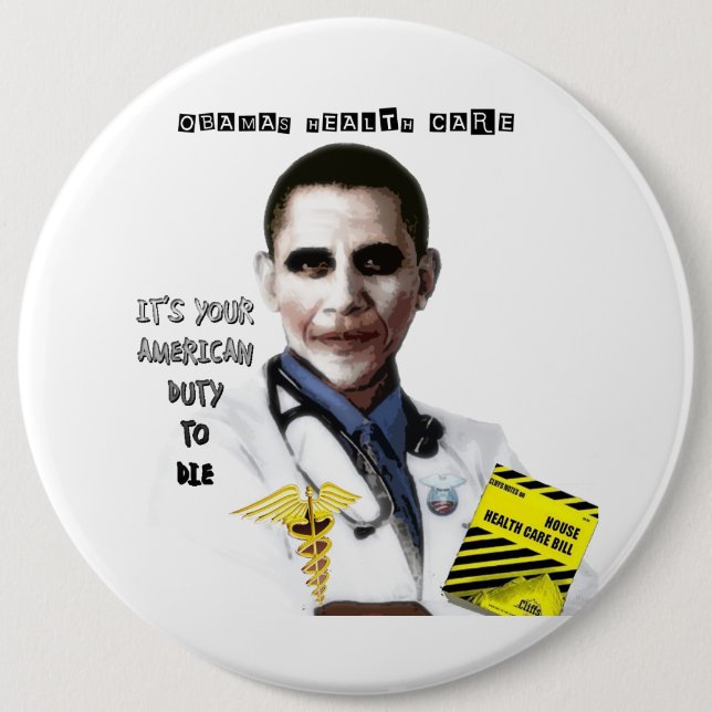OBAMA-GESUNDHEITSWESEN BUTTON (Vorderseite)