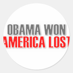Obama gewann verlorenes Amerika Runder Aufkleber