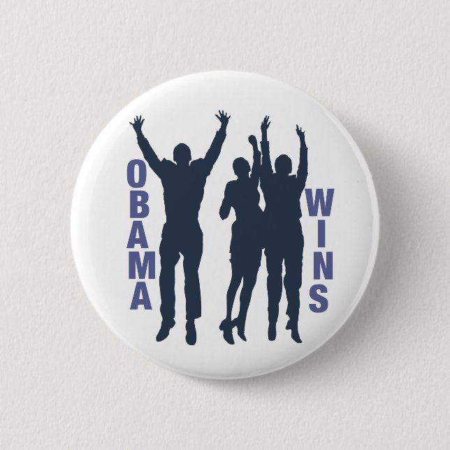Obama-Gewinne Button (Vorderseite)