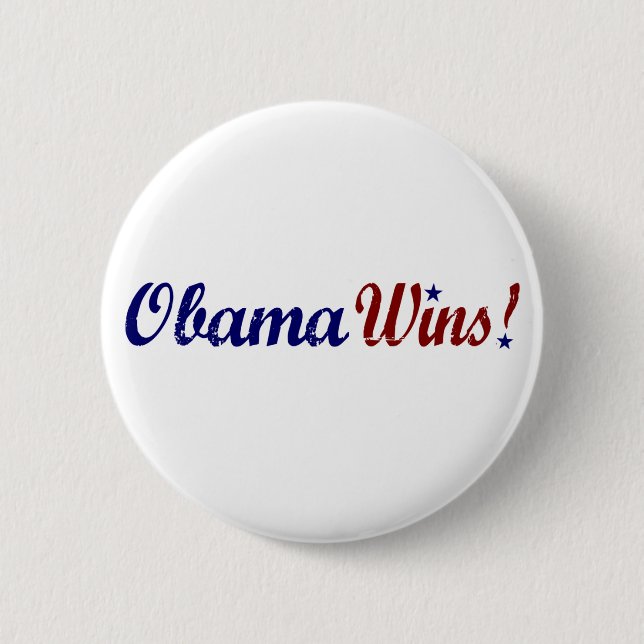Obama gewinnt 2008 button (Vorderseite)