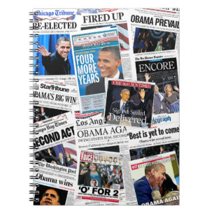 Obama gewinnt Wiederwahl-Notizbuch 2012 Notizblock