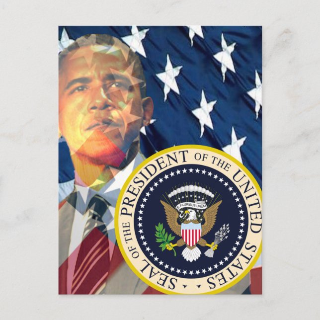 Obama gibt 3 postkarte (Vorderseite)