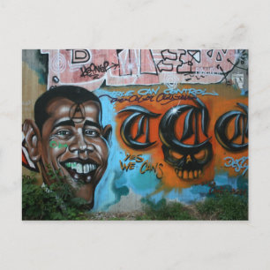 Obama Graffiti Postkarte