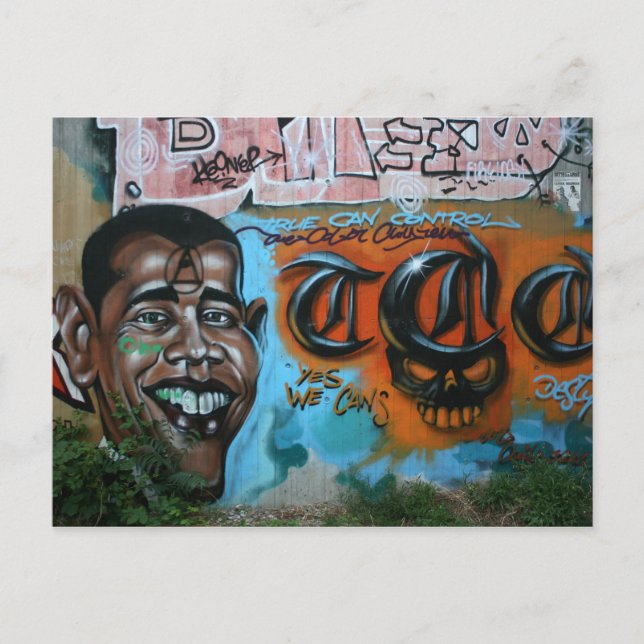 Obama Graffiti Postkarte (Vorderseite)