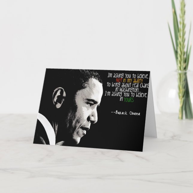 Obama-Gruß-Karte Karte (Vorderseite)