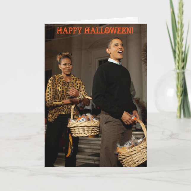 Obama Halloween réjouissant - Carte de voeux (Devant)