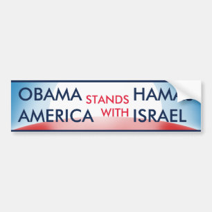 Obama Hamas V US Israel Autoaufkleber