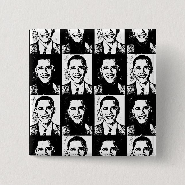 OBAMA HAT EIN GROSSES GESICHT BUTTON (Vorderseite)