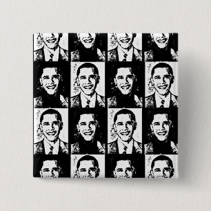OBAMA HAT EIN GROSSES GESICHT BUTTON