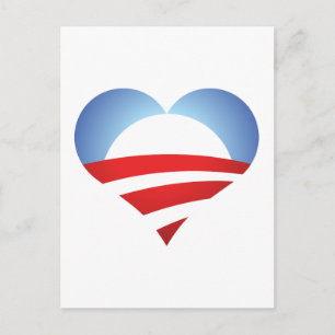 Obama Heart Postkarte