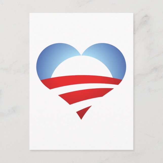 Obama Heart Postkarte (Vorderseite)