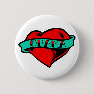 Obama Heart Tattoo Button