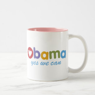 Obama-Herz-Tasse Zweifarbige Tasse