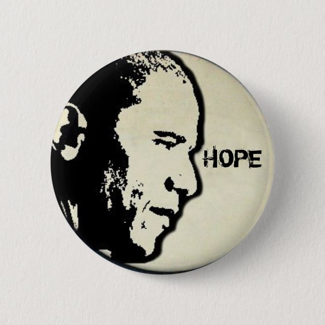 Obama-HOFFNUNG Knopf Button (Vorderseite)