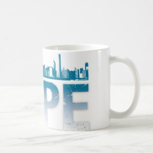 Obama-Hoffnungs-Tassen-ChicagoSkyline Kaffeetasse