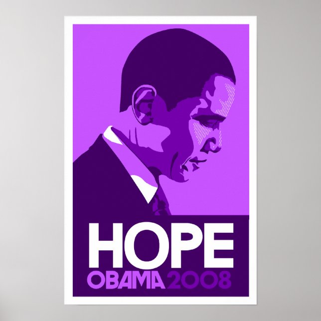 Obama - Hope Dark Lila Poster (Vorne)