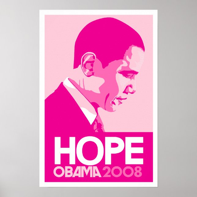 Obama - Hope Pink Poster (Vorne)