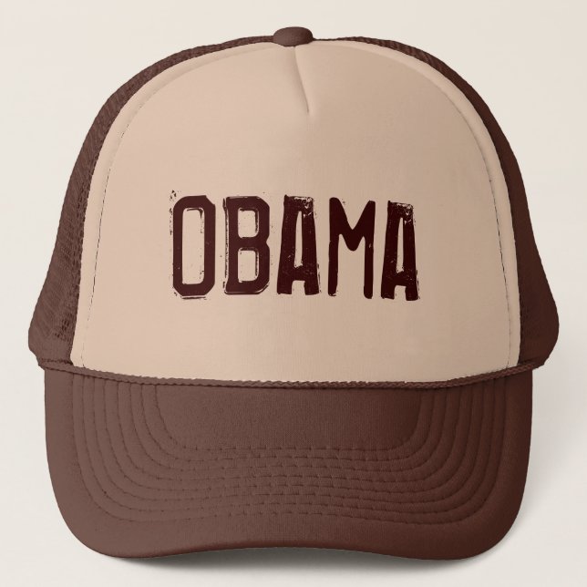 Obama-Hut Brown Truckerkappe (Vorderseite)