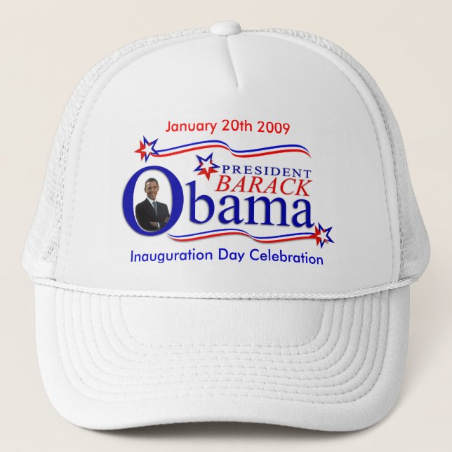 Obama-Hut - Einweihungs-Tagesfeier Truckerkappe (Vorderseite)
