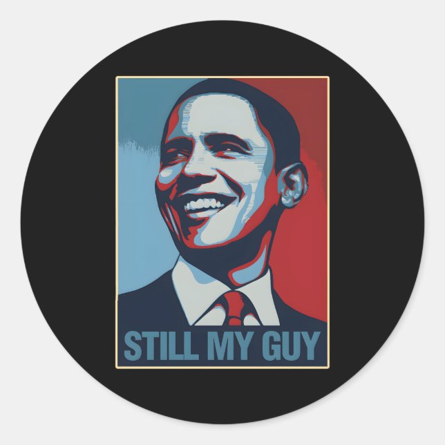 Obama immer noch mein Typ Barack Obama Runder Aufkleber (Vorderseite)