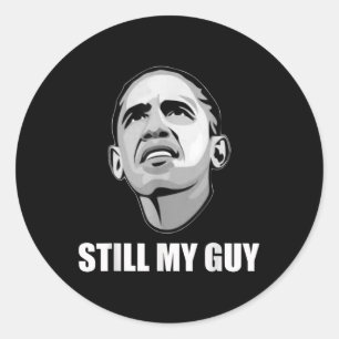 Obama, immer noch meine Männer, Frauen und Kinder Runder Aufkleber