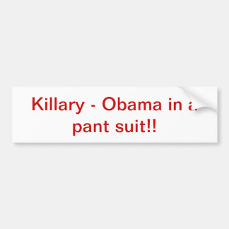 Obama in einem Hosen-Anzug Autoaufkleber