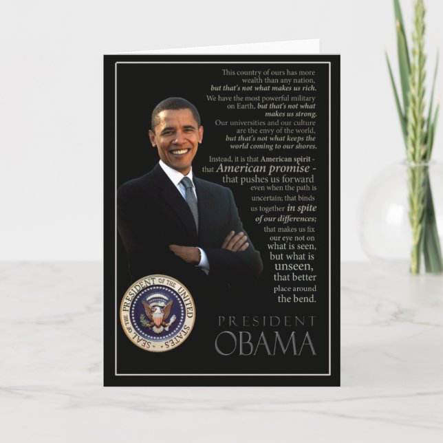 Obama-Inspirationskarte Karte (Vorderseite)