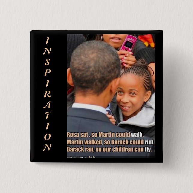 OBAMA inspirierend Button (Vorderseite)