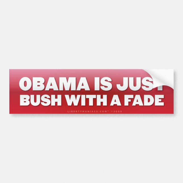 Obama ist Bush mit einem verblassenAutoaufkleber Autoaufkleber (Vorne)