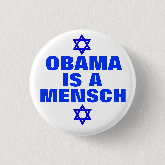 Obama ist ein Mensch 2012 Button (Vorderseite)