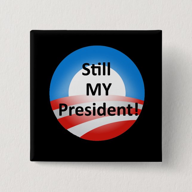 Obama ist mein Präsident Dump Trump Pin Button (Vorderseite)