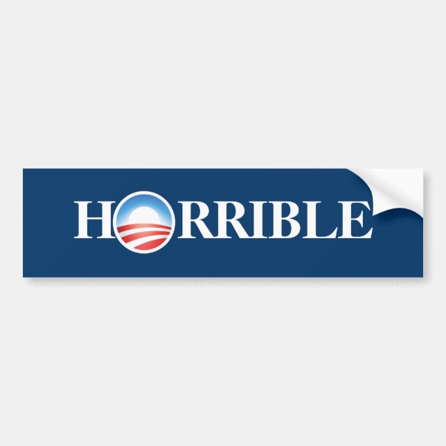 Obama ist schrecklicher Autoaufkleber (Vorne)