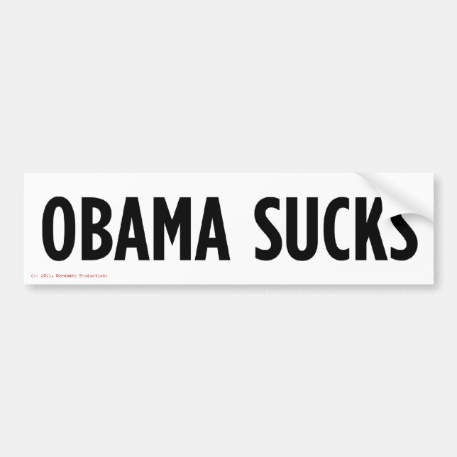 Obama ist zum Kotzen Autoaufkleber (Vorne)