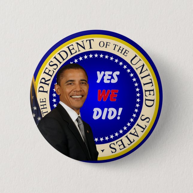 Obama - ja knöpften wir button (Vorderseite)