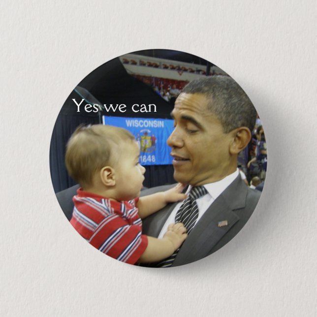 OBAMA ja können wir Button (Vorderseite)