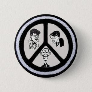 Obama/JFK/RFK Friedensknopf Button