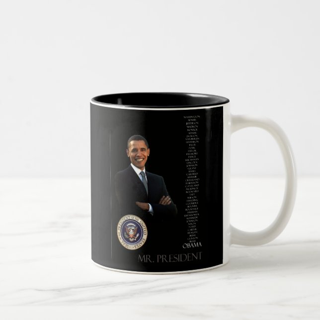 Obama-Kaffee-Tasse Zweifarbige Tasse (Rechts)