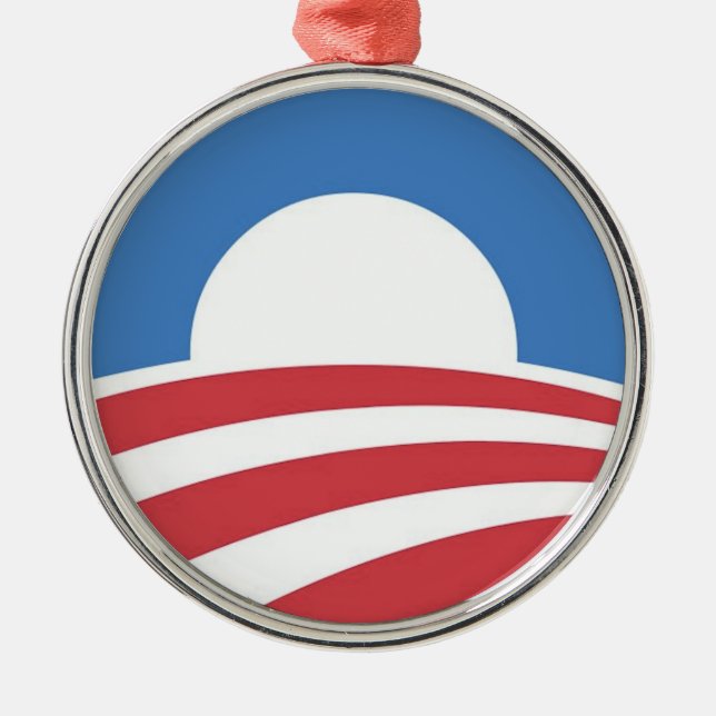 Obama-Kampagne Weihnachtsverzierung Ornament Aus Metall (Vorne)