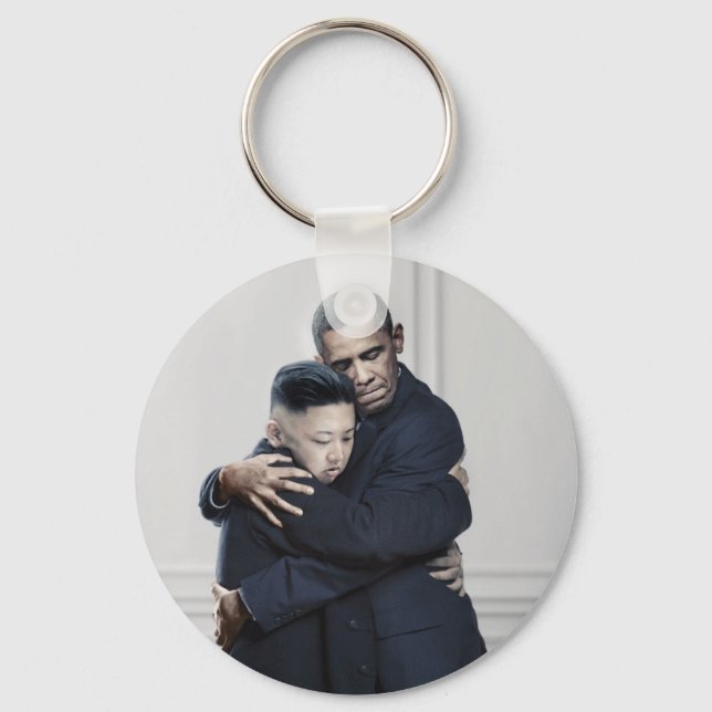Obama Kim Jong Un Nordkorea Liebe Schlüsselanhänger (Vorderseite)