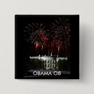 OBAMA-KNOPF, FEUERWERKE AM WEISSEN HAUS BUTTON