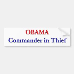 Obama - Kommandant im Dieb-Autoaufkleber Autoaufkleber