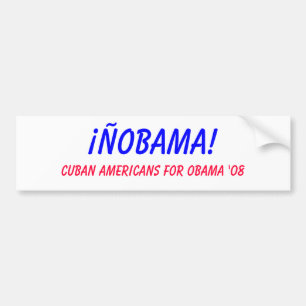 OBAMA! , Kubanische Amerikaner für Obama '08 Autoaufkleber