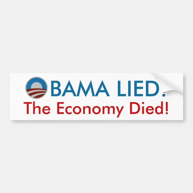 Obama lag die Wirtschaft starb Autoaufkleber (Vorne)