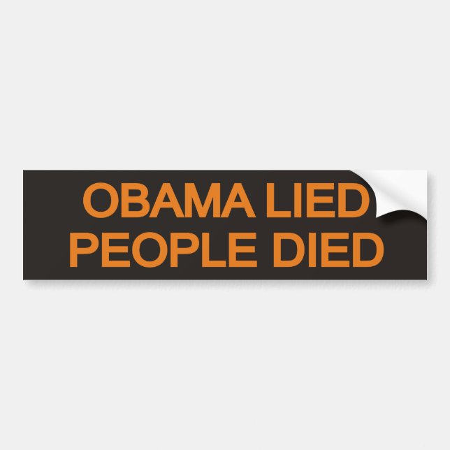 Obama lag Leute starb Autoaufkleber (Vorne)