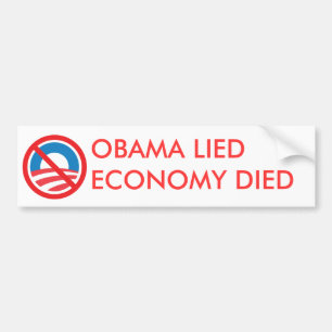 OBAMA LAG, WIRTSCHAFT STARB AUTOAUFKLEBER