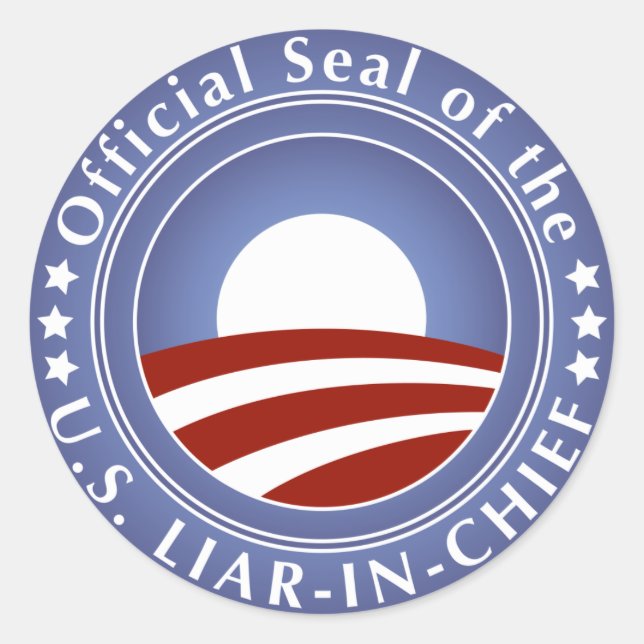 Obama Liar-in-Chief Runder Aufkleber (Vorderseite)